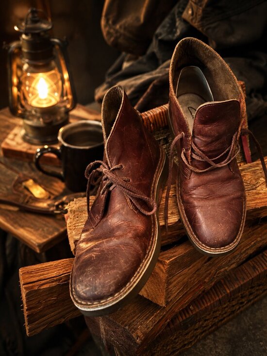 Clarks Leather Desert Boots – Brown Leather Chukka Boots
